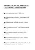 HNG 540 EXAM PREP TEST BANK 2026 FULL QUESTIONS WITH VERIFIED ANSWERS