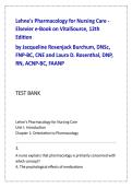 Lehne&rsquo;s Pharmacology for Nursing Care 12th Edition Test Bank &vert; Nursing Pharmacology Exam Questions &vert; NCLEX Pharmacology Practice MCQs with Rationales &vert; Burchum & Rosenthal