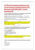 ATI PN Exit Examination Questions And  Correct Answers &lpar;Verified Answers&rpar; Plus  Rationales 2025&sol;2026 Q&A &vert; Instant  Download Pdf 