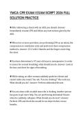 YMCA CPR EXAM I EXAM SCRIPT 2026 FULL SOLUTION PRACTICE