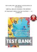 Varcarolis' Foundations of Psychiatric-Mental Health Nursing 9th Edition Halter Test Bank &lpar;All Chapters&rpar; Verified Answers 2026