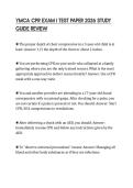 YMCA CPR EXAM I TEST PAPER 2026 STUDY GUIDE REVIEW