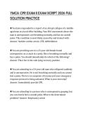 YMCA CPR EXAM II EXAM SCRIPT 2026 FULL SOLUTION PRACTICE