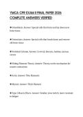 YMCA CPR EXAM II FINAL PAPER 2026 COMPLETE ANSWERS VERIFIED