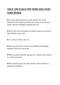 YMCA CPR EXAM II TEST PAPER 2026 STUDY GUIDE REVIEW