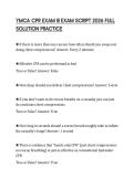 YMCA CPR EXAM III EXAM SCRIPT 2026 FULL SOLUTION PRACTICE