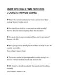 YMCA CPR EXAM III FINAL PAPER 2026 COMPLETE ANSWERS VERIFIED