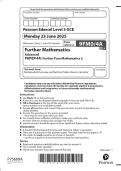 A-Level EDEXCEL 2025 Further Mathematics PAPER 4A