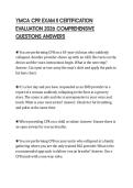 YMCA CPR EXAM II CERTIFICATION EVALUATION 2026 COMPREHENSIVE QUESTIONS ANSWERS