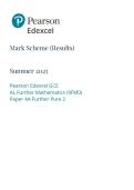 A-Level EDEXCEL 2025 Further Mathematics PAPER 4A Mark Scheme
