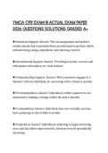 YMCA CPR EXAM III ACTUAL EXAM PAPER 2026 QUESTIONS SOLUTIONS GRADED A&plus;