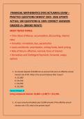 FINANCIAL MATHEMATICS &lpar;FM&rpar; ACTUARIAL EXAM &ndash; PRACTICE QUESTIONS NEWEST 2025- 2026 UPDATE  ACTUAL 100 QUESTIONS & 100&percnt; CORRECT ANSWERS  GRADED A&plus; &lpar;BRAND NEW&excl;&excl;&rpar;