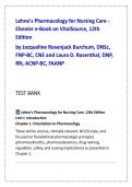 Lehne&rsquo;s Pharmacology 12th Edition Test Bank &vert; Nursing Pharmacology Exam Questions &vert; NCLEX Pharmacology Practice MCQs with Rationales &vert; Burchum & Rosenthal