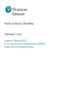 A-Level EDEXCEL 2025 Further Mathematics PAPER 4D Mark Scheme