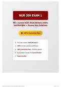 NuR 209 exam 1 95&plus; &lpar;Latest 2026&sol;2027 Edition&rpar; 100&percnt; Verified Q&A &plus; Answer Key Solutions