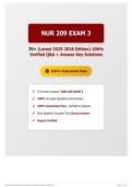 NUR 209 EXAM 3 70&plus; &lpar;Latest 2025-2026 Edition&rpar; 100&percnt; Verified Q&A &plus; Answer Key Solutions