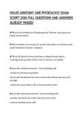 HOLES ANATOMY AND PHYSIOLOGY EXAM SCRIPT 2026 FULL QUESTIONS AND ANSWERS ALREADY PASSED