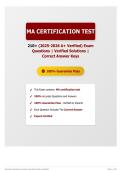 MA certification test 210&plus; &lpar;2026&sol;2027 A&plus; Verified&rpar; Exam Questions Verified Solutions Correct Answer Keys