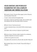 HOLES ANATOMY AND PHYSIOLOGY EXAMINATION TEST 2026 COMPLETE QUESTIONS AND VERIFIED SOLUTIONS
