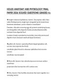 HOLES ANATOMY AND PHYSIOLOGY FINAL PAPER 2026 SOLVED QUESTIONS GRADED A&plus;