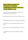 HOLES HUMAN ANATOMY AND PHYSIOLOGY 16TH EDITION COMPREHENSIVE REVIEW GUIDE FULLY SOLVED GRADED A&plus; 2026