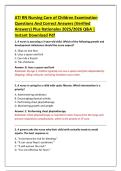 ATI RN Nursing Care of Children Examination  Questions And Correct Answers &lpar;Verified  Answers&rpar; Plus Rationales 2025&sol;2026 Q&A &vert;  Instant Download Pdf 