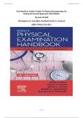 Test Bank For Seidel S Guide To Physical Examination An Interprofessional Approach 10th Edition  By Jane W&period; Ball &vert;All Chapters &lpar;1-26&rpar; Q&As Verified&vert; Grade A&plus; Assured &vert;ISBN 9780323761833