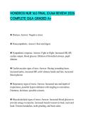 HONDROS NUR 163 FINAL EXAM REVIEW 2026 COMPLETE Q&A GRADED A&plus;