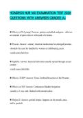 HONDROS NUR 160 EXAMINATION TEST 2026 QUESTIONS WITH ANSWERS GRADED A&plus;