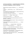ANT 3610 CHAPTER 11 QUESTIONS WITH VERIFIED ACCURATE ANSWERS LATEST UPDATED