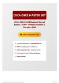 CDCA OSCE MASTER SET 410&plus; &lpar;2025-2026 Updated&rpar; Solved Exams &plus; 100&percnt; Verified Solutions   Complete Q&A