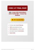 Cons 127 final exam 240&plus; &lpar;Latest 2026&sol;2027 Edition&rpar; 100&percnt; Verified Q&A &plus; Answer Key Solutions