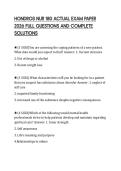 HONDROS NUR 180 ACTUAL EXAM PAPER 2026 FULL QUESTIONS AND COMPLETE SOLUTIONS