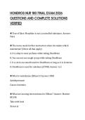 HONDROS NUR 180 FINAL EXAM 2026 QUESTIONS AND COMPLETE SOLUTIONS VERIFIED