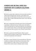 HONDROS NUR 180 FINAL PAPER 2026 QUESTIONS WITH COMPLETE SOLUTIONS GRADED A&plus;