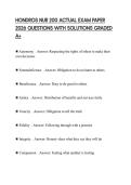 HONDROS NUR 200 ACTUAL EXAM PAPER 2026 QUESTIONS WITH SOLUTIONS GRADED A&plus;