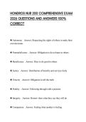 HONDROS NUR 200 COMPREHENSIVE EXAM 2026 QUESTIONS AND ANSWERS 100&percnt; CORRECT