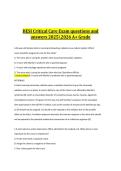 HESI Critical Care Exam Prep 2025&ndash;2026 &mdash; Verified Questions & Answers &lpar;A&plus; Grade&rpar;HESI Critical Care Exam   &ndash; Practice 