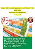  NURSING LEADERSHIP MANAGEMENT AND PROFESSIONAL PRACTICE FOR THE LPN&sol;LVN 7TH EDITION DAHLKEMPER TEST BANK &ndash; NUR 101 COMPLETE CHAPTER 1-20 EXAM Q&A WITH RATIONALES 