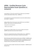 HFMA - Certified Revenue Cycle Representative Exam Questions & Answers