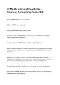 HFMA Business of Healthcare - Financial Accounting Concepts Exam Questions & Answers