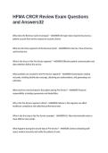 HFMA CRCR Review Exam Questions and Answers