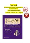  NURSING RESEARCH GENERATING AND ASSESSING EVIDENCE FOR NURSING PRACTICE 11TH EDITION POLIT BECK QUIZ &ndash; NUR 300 COMPLETE CHAPTERS 1-7 PRACTICE QUESTIONS 