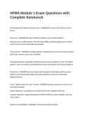 HFMA Module 1 Exam Questions with Complete Solutions