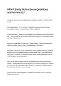 HFMA Study Guide Exam Questions and Answers