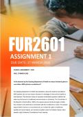 FUR2601 Assignment 1 ANSWERS 2026 - Due 27 March 2026