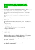 Anthropology 1001 LSU Final Exam Questions with All Solved Solutions 2026&period;