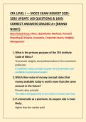 CFA LEVEL I &mdash; MOCK EXAM NEWEST 2025- 2026 UPDATE 100 QUESTIONS & 100&percnt;  CORRECT ANSWERS GRADED A&plus; &lpar;BRAND  NEW&excl;&excl;&rpar;