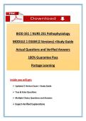 NURS 231&sol;BIOD 331 Pathophysiology Module 1 Exam &ndash; 2 Versions & Study Guide &vert; Portage Learning Latest 2026 Update&comma; A&plus; Graded 100&percnt; Verified