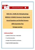 NURS 231&sol;BIOD 331 Pathophysiology Module 3 Exam &ndash; 2 Versions & Study Guide &vert; Portage Learning &vert; Latest 2026 Update&comma; A&plus; Graded 100&percnt; Verified